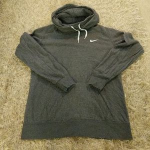 nike! Grey cowl neck/scuba hood sweatshirt!